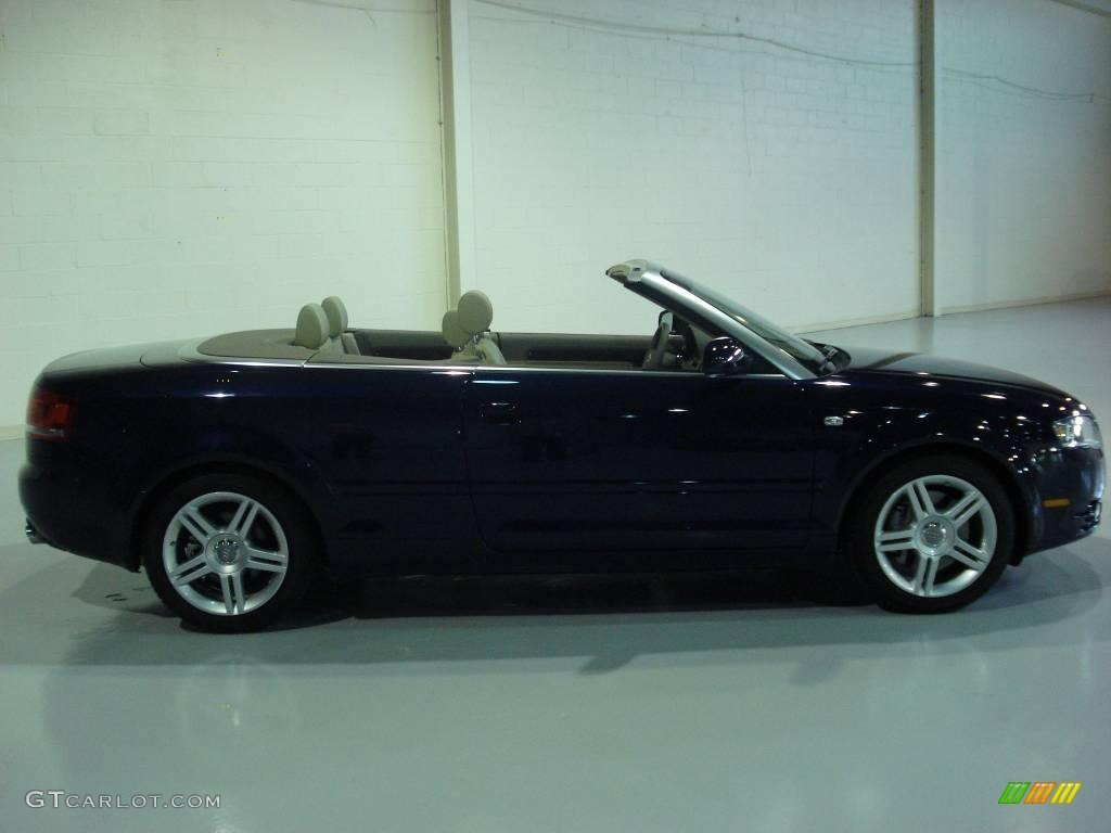 2008 A4 2.0T Cabriolet - Moro Blue Pearl Effect / Beige photo #7