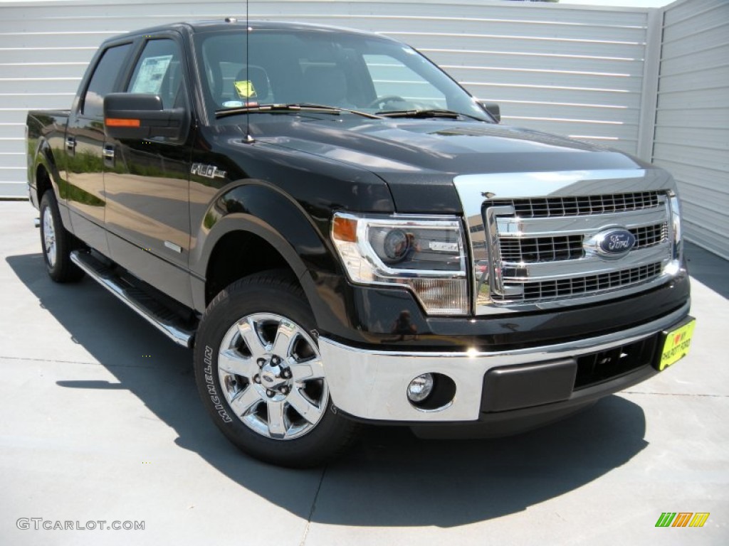 2014 F150 XLT SuperCrew - Tuxedo Black / Steel Grey photo #1