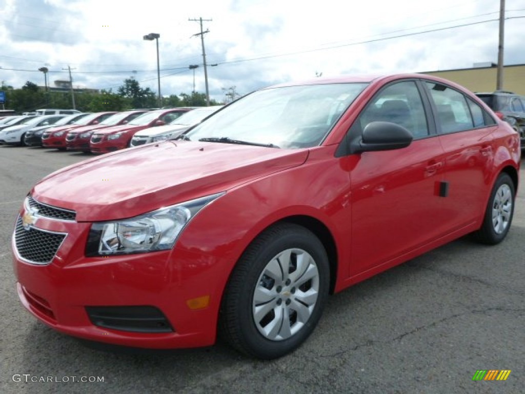 2014 Cruze LS - Red Hot / Jet Black/Medium Titanium photo #1