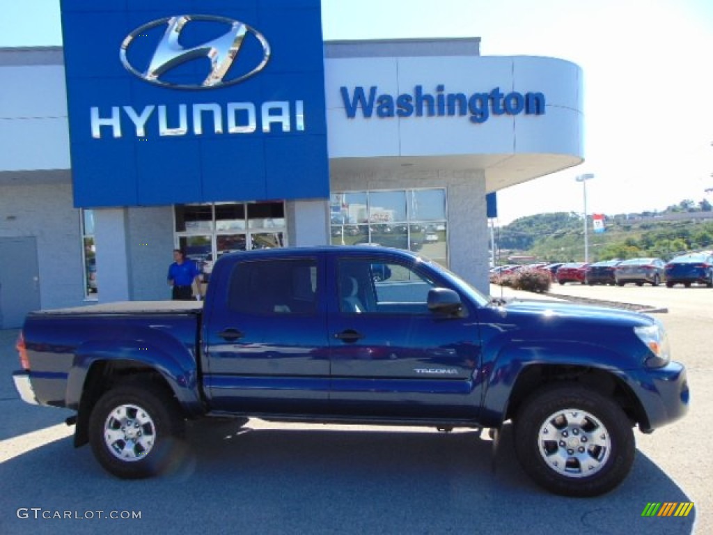 2007 Tacoma V6 SR5 Double Cab 4x4 - Indigo Ink Pearl / Graphite Gray photo #2