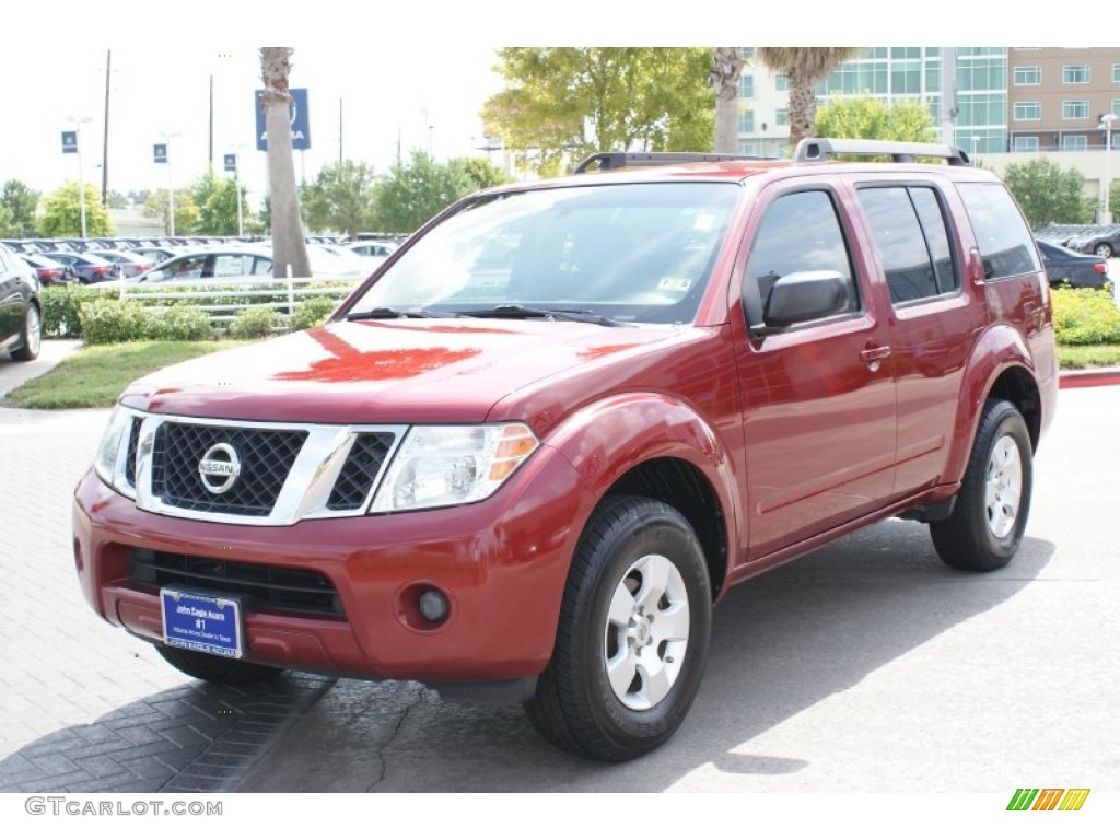 2008 Pathfinder LE - Red Brawn / Cafe Latte photo #2