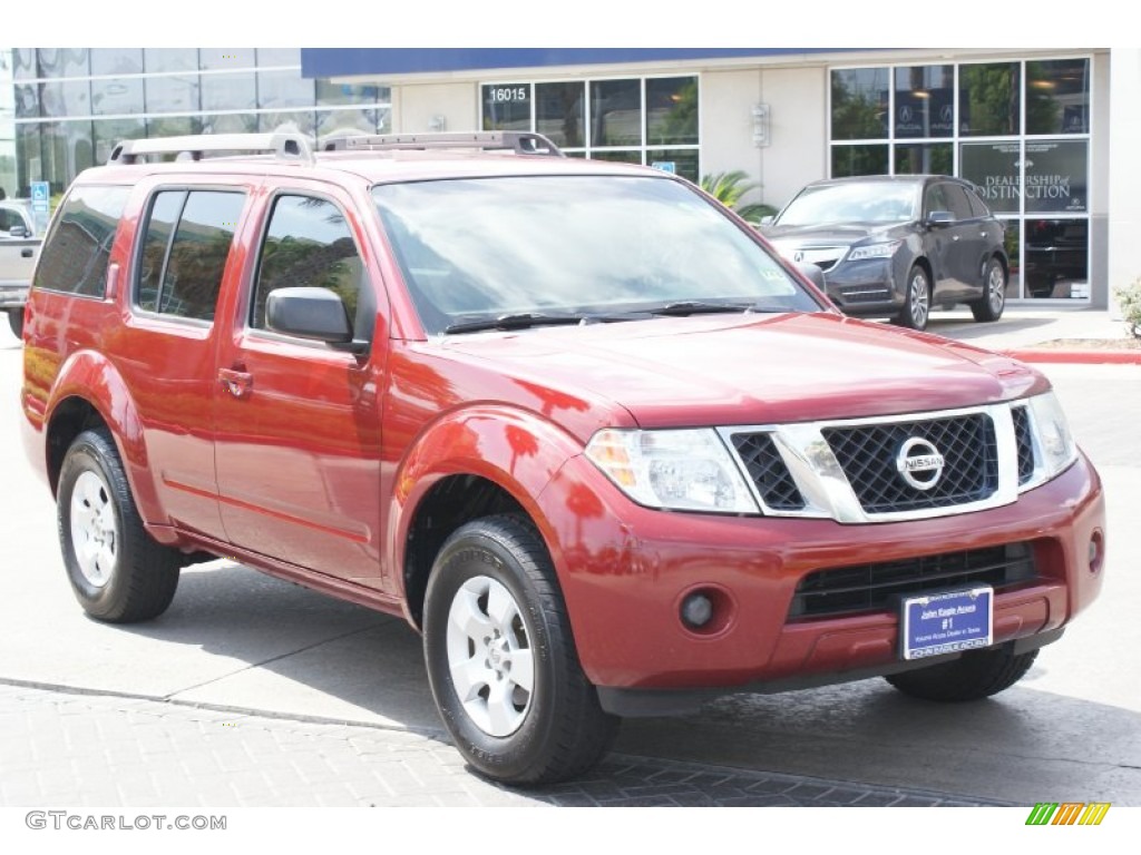 2008 Pathfinder LE - Red Brawn / Cafe Latte photo #3