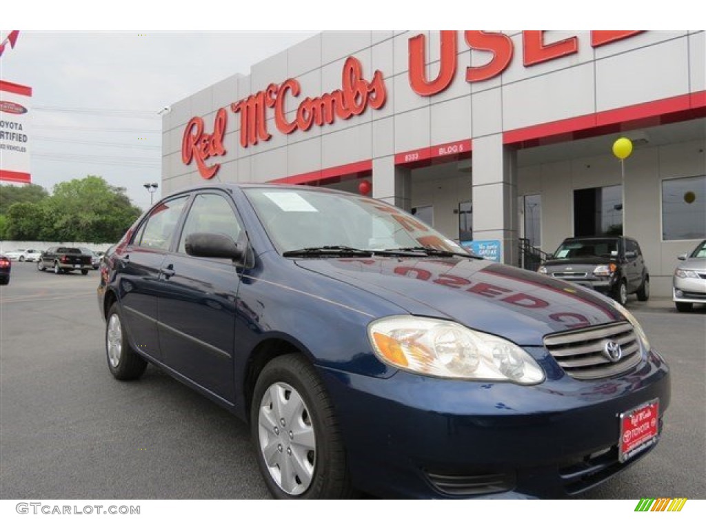 2004 Corolla LE - Indigo Ink Blue Pearl / Light Gray photo #1