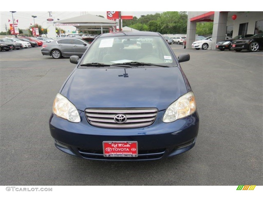 2004 Corolla LE - Indigo Ink Blue Pearl / Light Gray photo #2