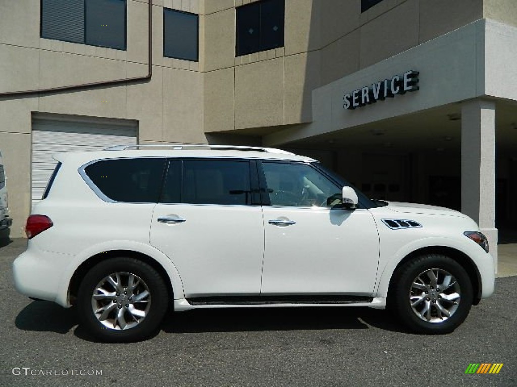 Moonlight White 2011 Infiniti QX 56 4WD Exterior Photo #95748354