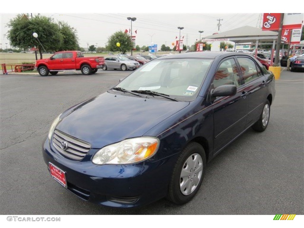 2004 Corolla LE - Indigo Ink Blue Pearl / Light Gray photo #3