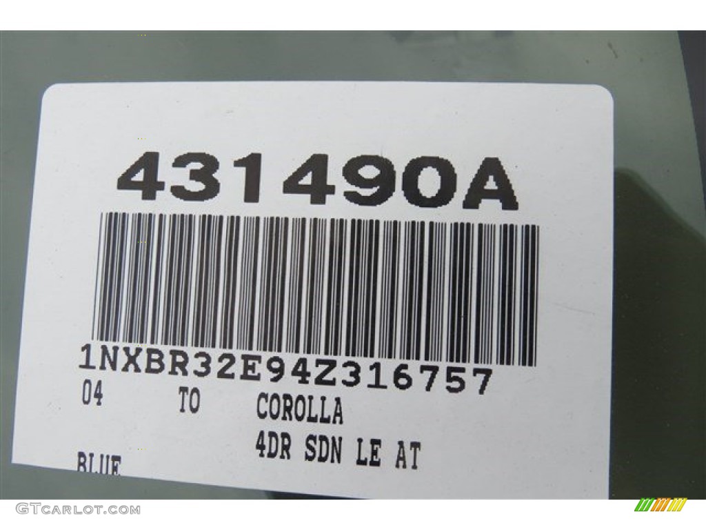 2004 Corolla LE - Indigo Ink Blue Pearl / Light Gray photo #18