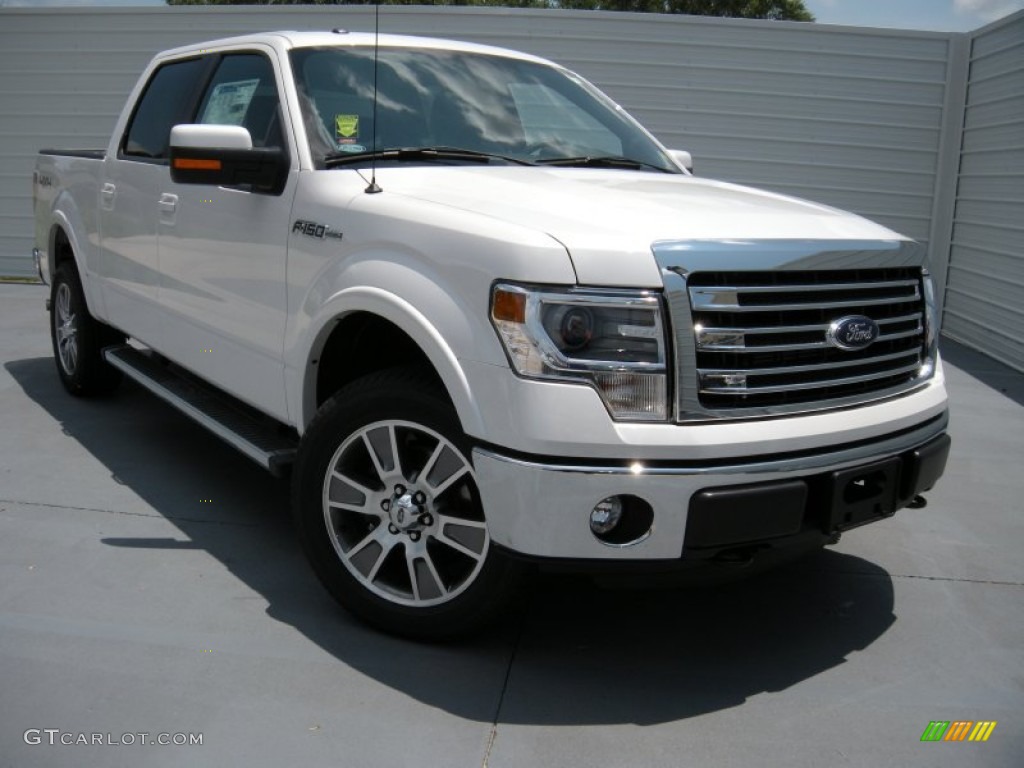 2014 F150 Lariat SuperCrew 4x4 - White Platinum / Black photo #1