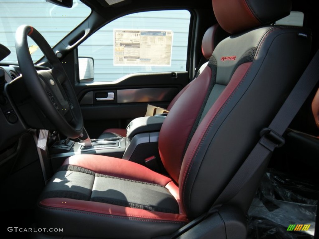 Raptor Special Edition Black/Brick Accent Interior 2014 Ford F150 SVT Raptor SuperCrew 4x4 Photo #95753796