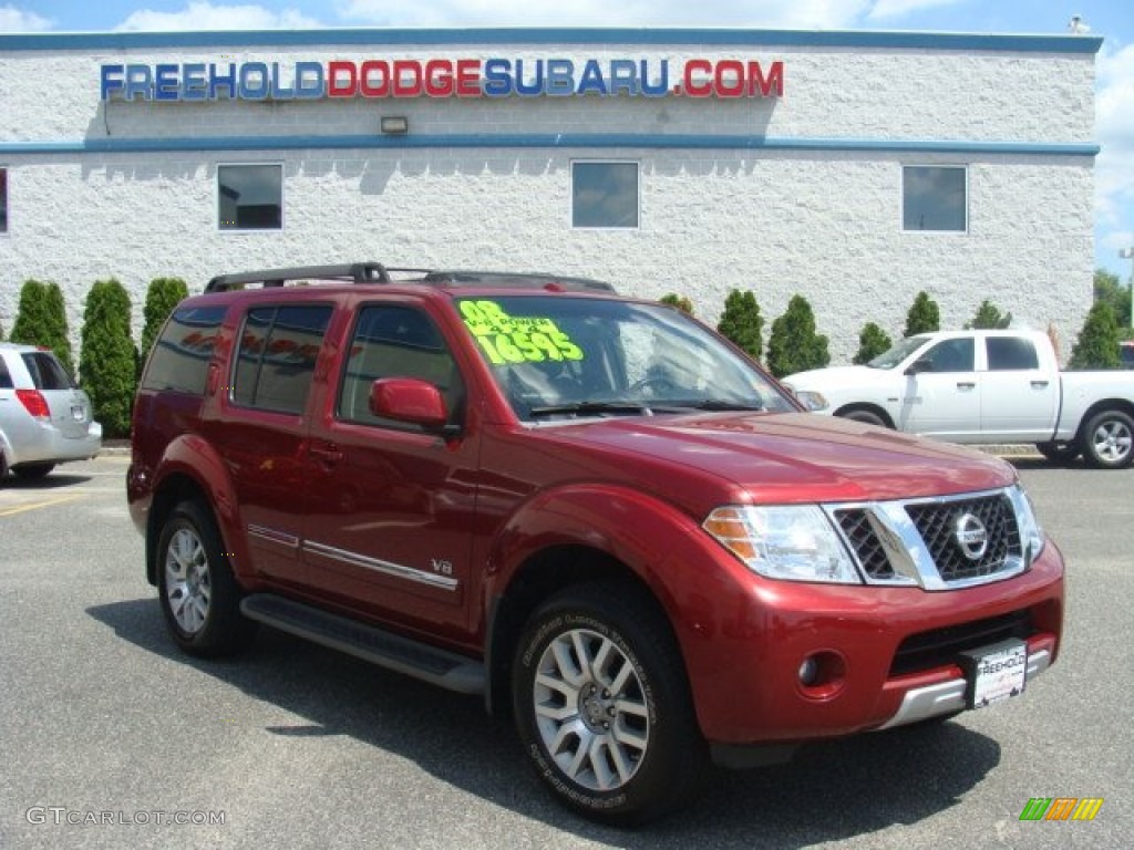 2008 Pathfinder LE V8 4x4 - Red Brawn / Graphite photo #1