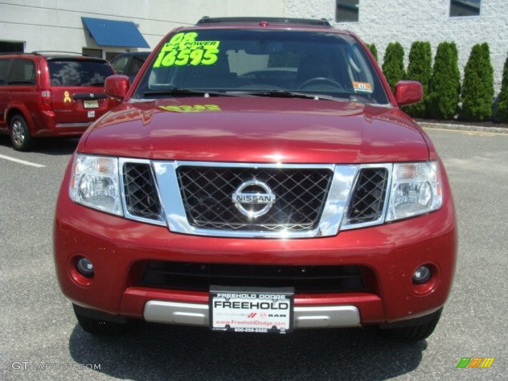 2008 Pathfinder LE V8 4x4 - Red Brawn / Graphite photo #2