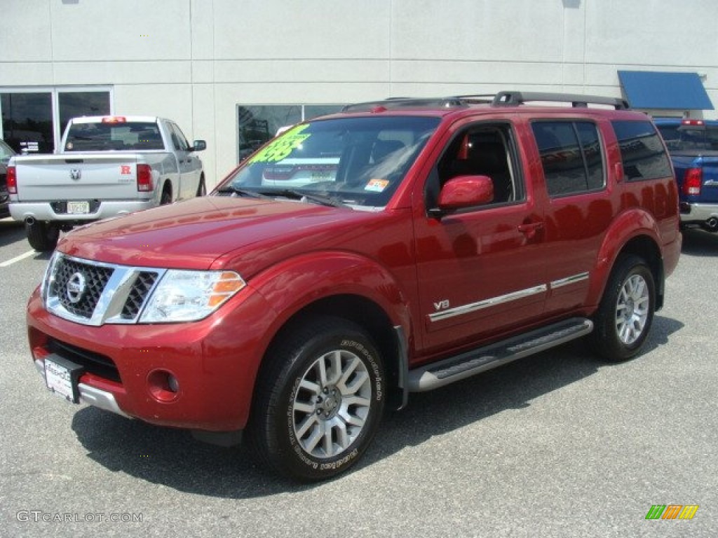 2008 Pathfinder LE V8 4x4 - Red Brawn / Graphite photo #3