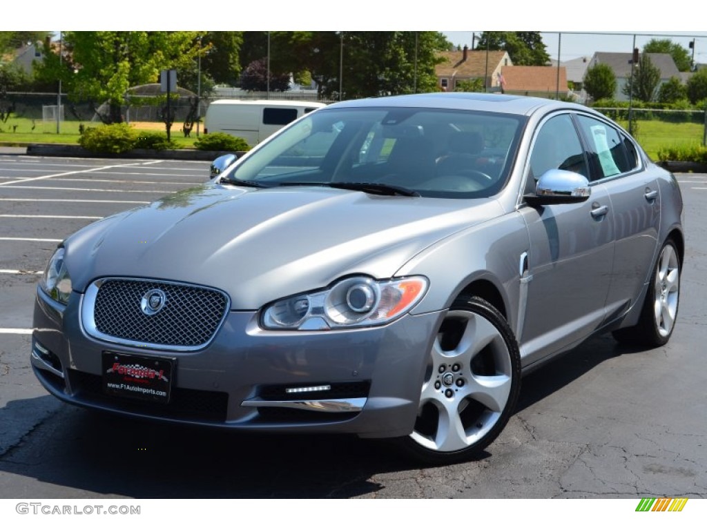 2009 XF Supercharged - Lunar Grey Metallic / Spice/Charcoal photo #1