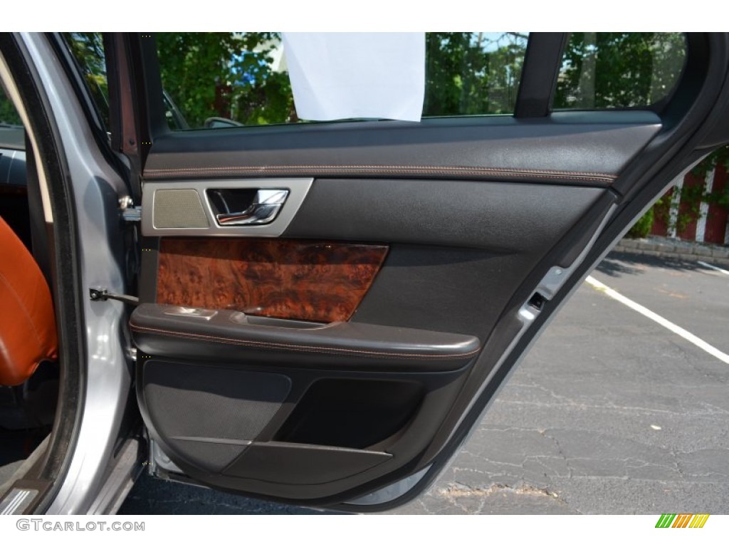 2009 Jaguar XF Supercharged Spice/Charcoal Door Panel Photo #95757558