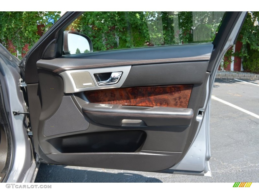 2009 Jaguar XF Supercharged Spice/Charcoal Door Panel Photo #95757585