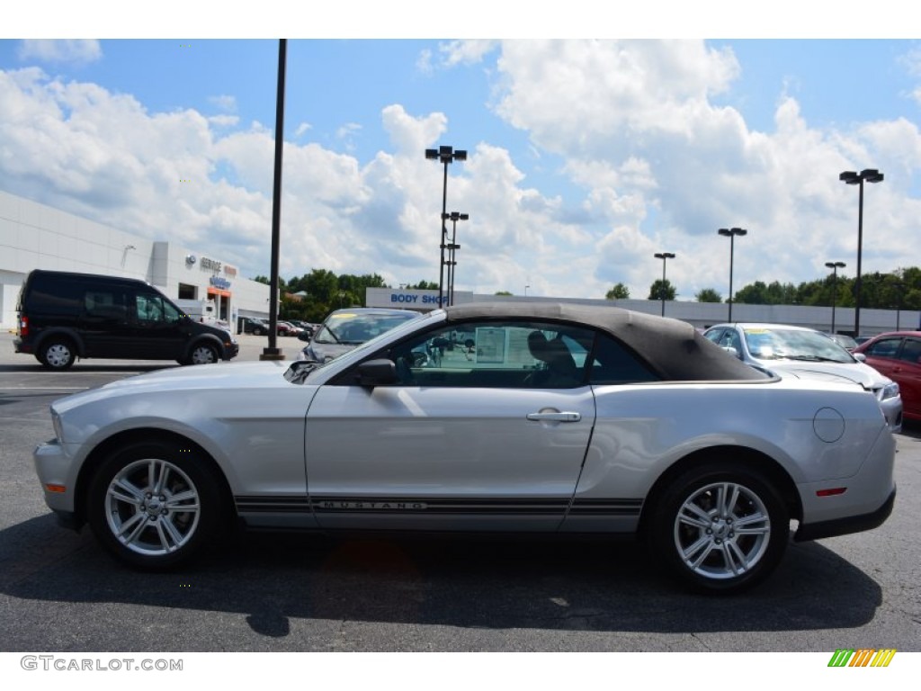 2010 Mustang V6 Convertible - Brilliant Silver Metallic / Stone photo #7