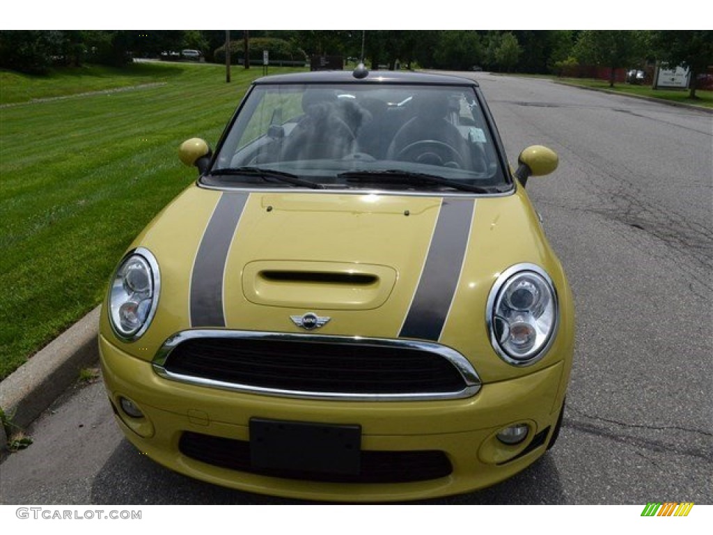 2010 Cooper S Convertible - Interchange Yellow / Interchange Yellow Cloth/Leather photo #2