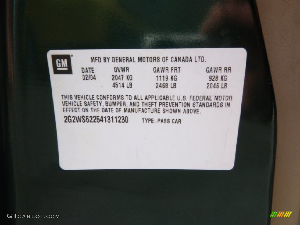 2004 Grand Prix GT Sedan - Polo Green Metallic / Parchment/Dark Pewter photo #20