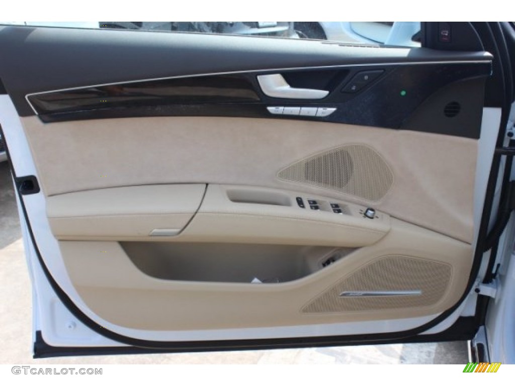 2015 Audi A8 L 4.0T quattro Velvet Beige Door Panel Photo #95761917
