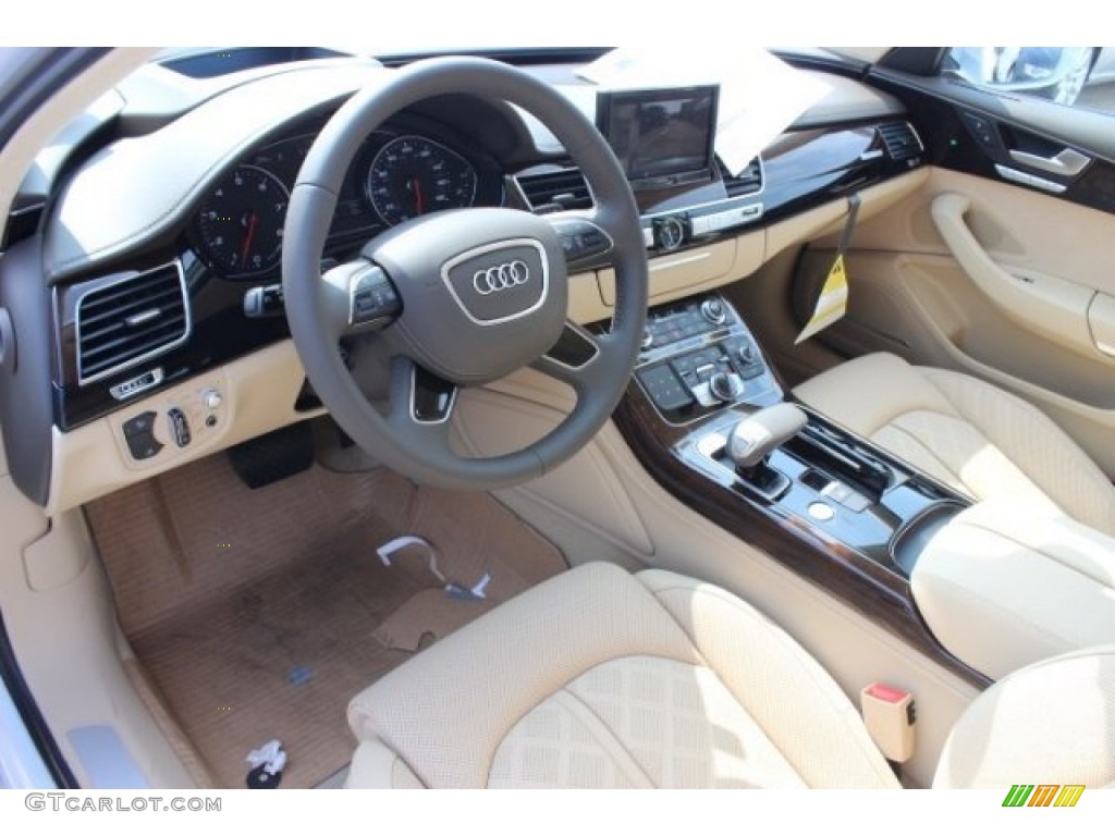 Velvet Beige Interior 2015 Audi A8 L 4.0T quattro Photo #95761971