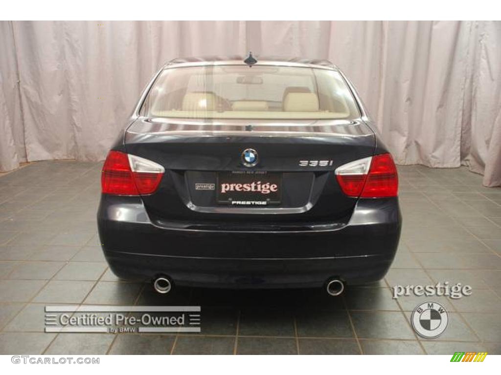 2007 3 Series 335i Sedan - Monaco Blue Metallic / Beige photo #2
