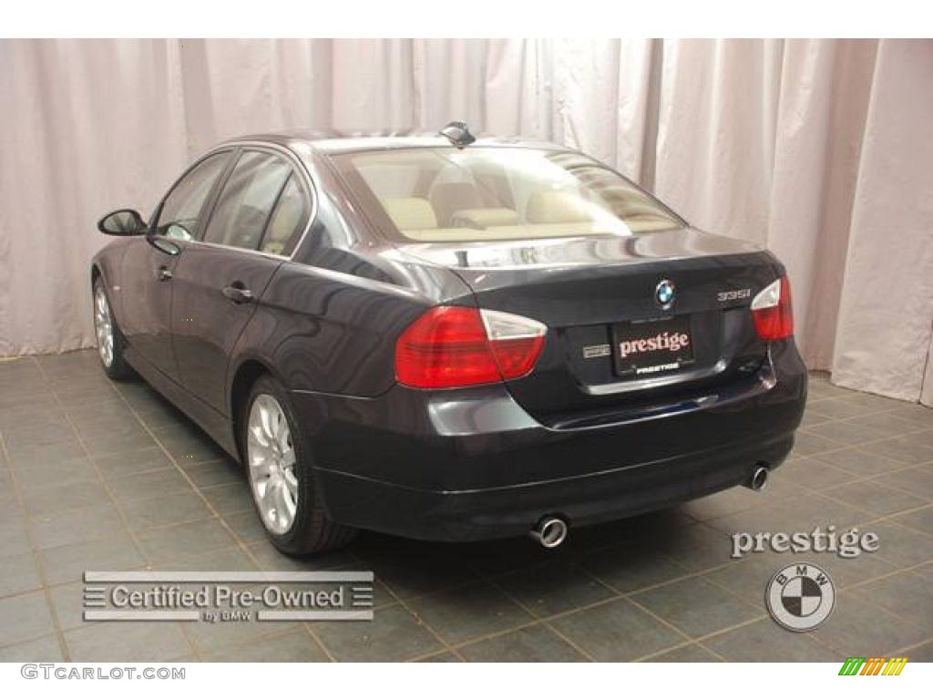 2007 3 Series 335i Sedan - Monaco Blue Metallic / Beige photo #3