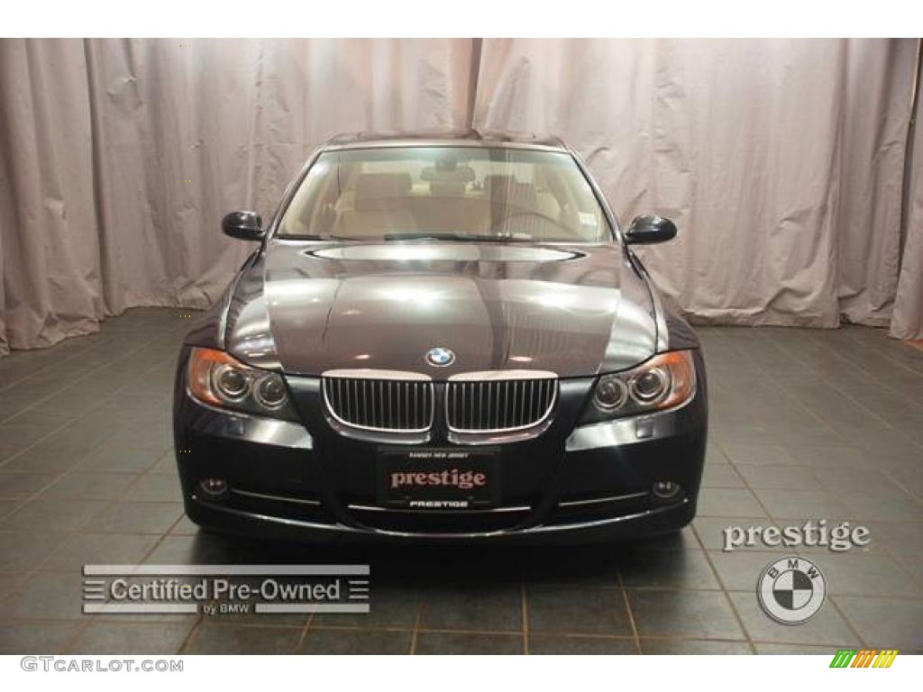 2007 3 Series 335i Sedan - Monaco Blue Metallic / Beige photo #6