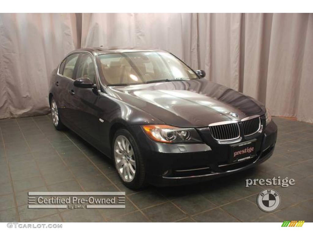 2007 3 Series 335i Sedan - Monaco Blue Metallic / Beige photo #7