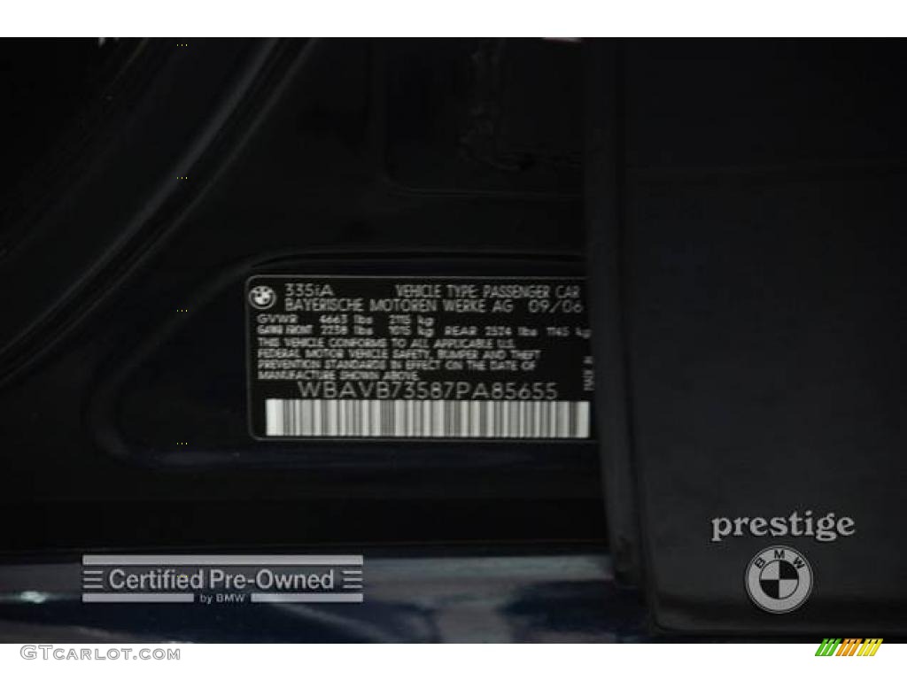 2007 3 Series 335i Sedan - Monaco Blue Metallic / Beige photo #10
