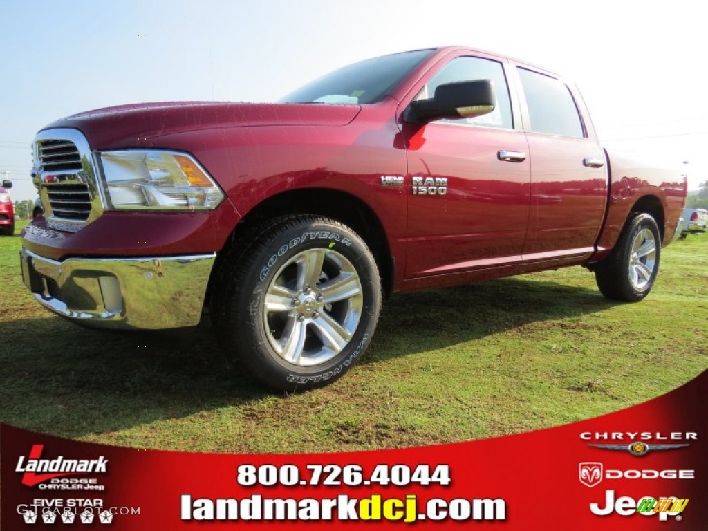 2014 1500 Big Horn Crew Cab - Deep Cherry Red Crystal Pearl / Black/Diesel Gray photo #1