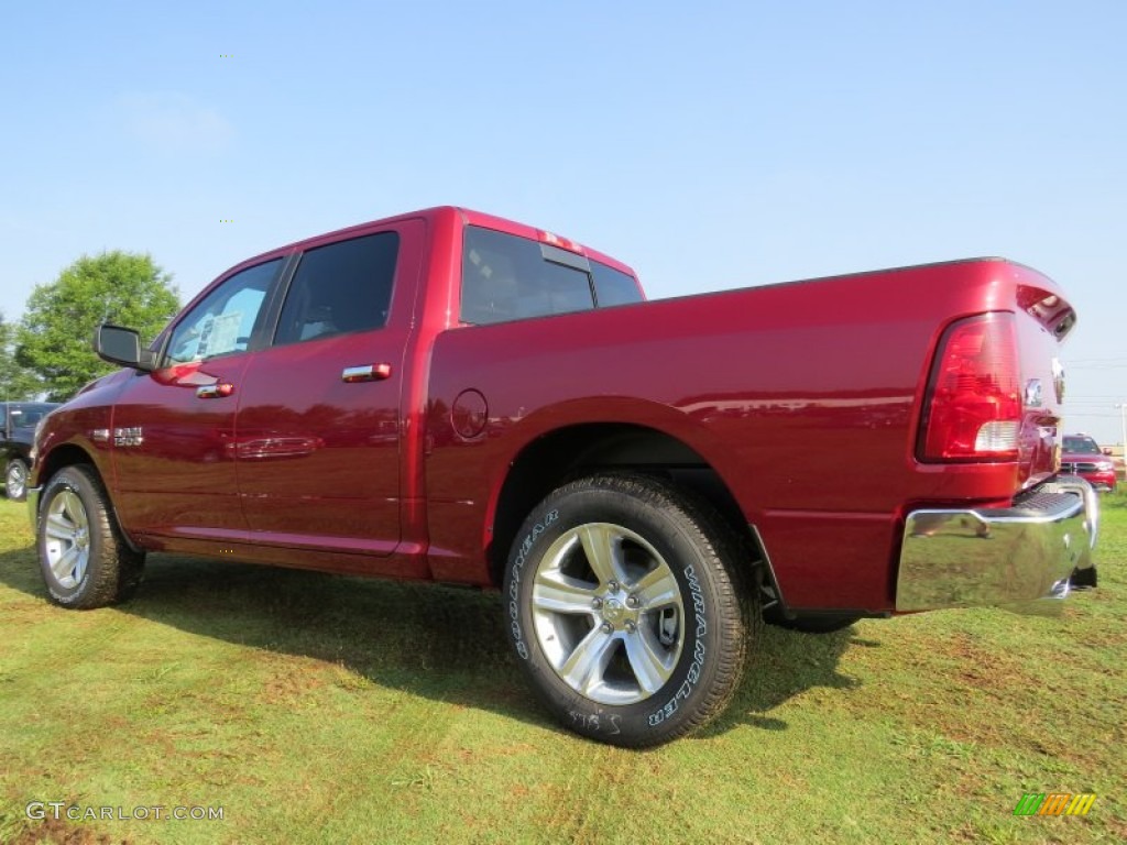 2014 1500 Big Horn Crew Cab - Deep Cherry Red Crystal Pearl / Black/Diesel Gray photo #2