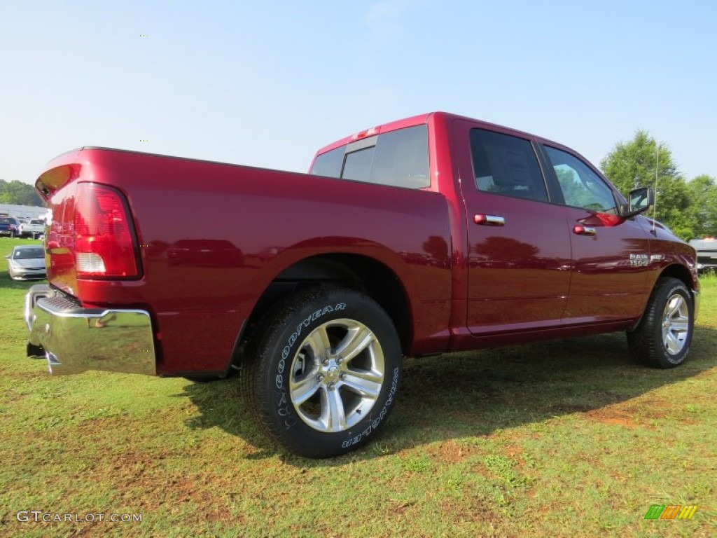 2014 1500 Big Horn Crew Cab - Deep Cherry Red Crystal Pearl / Black/Diesel Gray photo #3