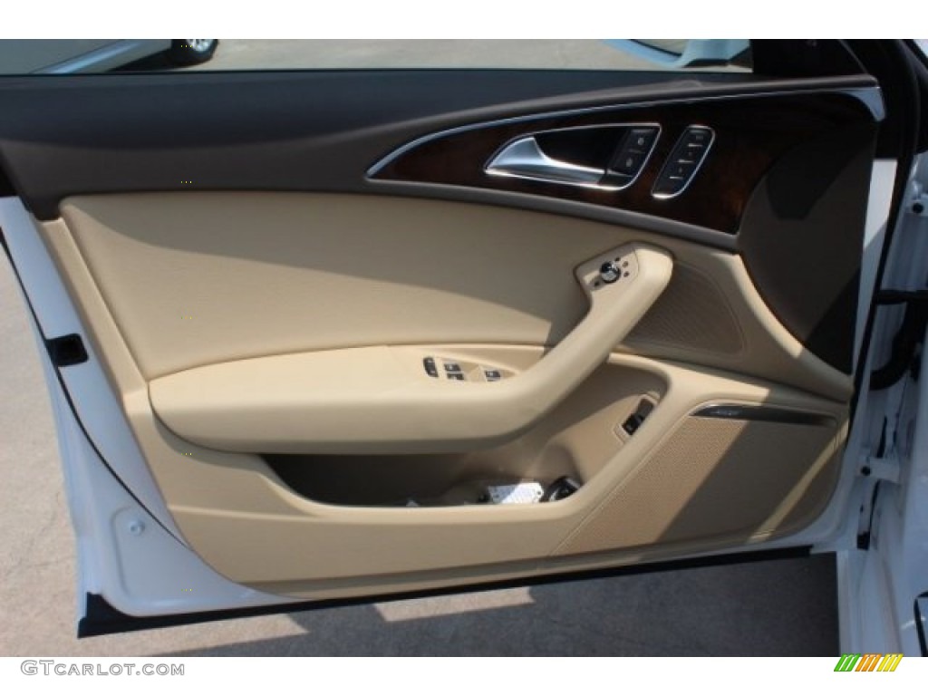 2015 A6 3.0T Premium Plus quattro Sedan - Ibis White / Velvet Beige photo #8