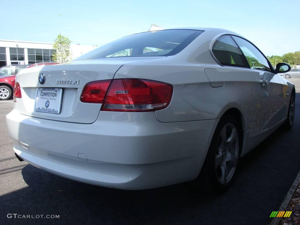 2007 3 Series 328xi Coupe - Alpine White / Cream Beige photo #6