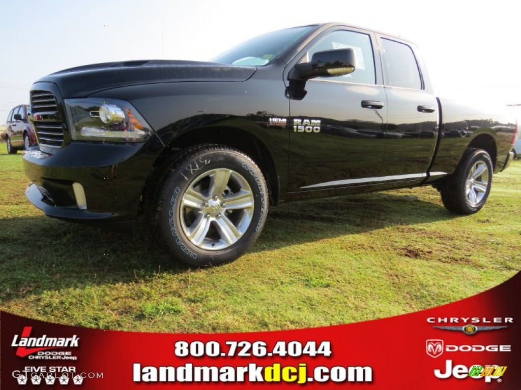2014 1500 Sport Quad Cab - Black / Black photo #1