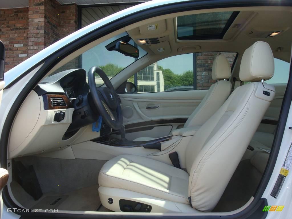 2007 3 Series 328xi Coupe - Alpine White / Cream Beige photo #10