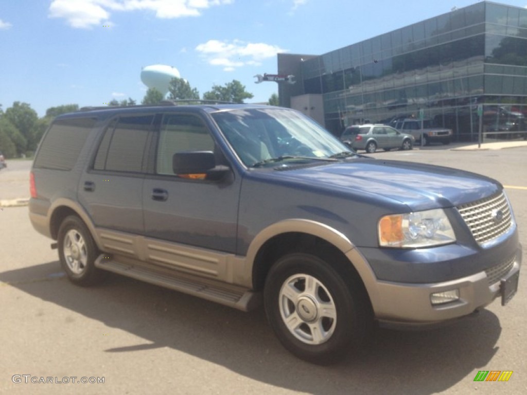 2003 Expedition Eddie Bauer 4x4 - Medium Wedgewood Blue Metallic / Medium Parchment photo #2