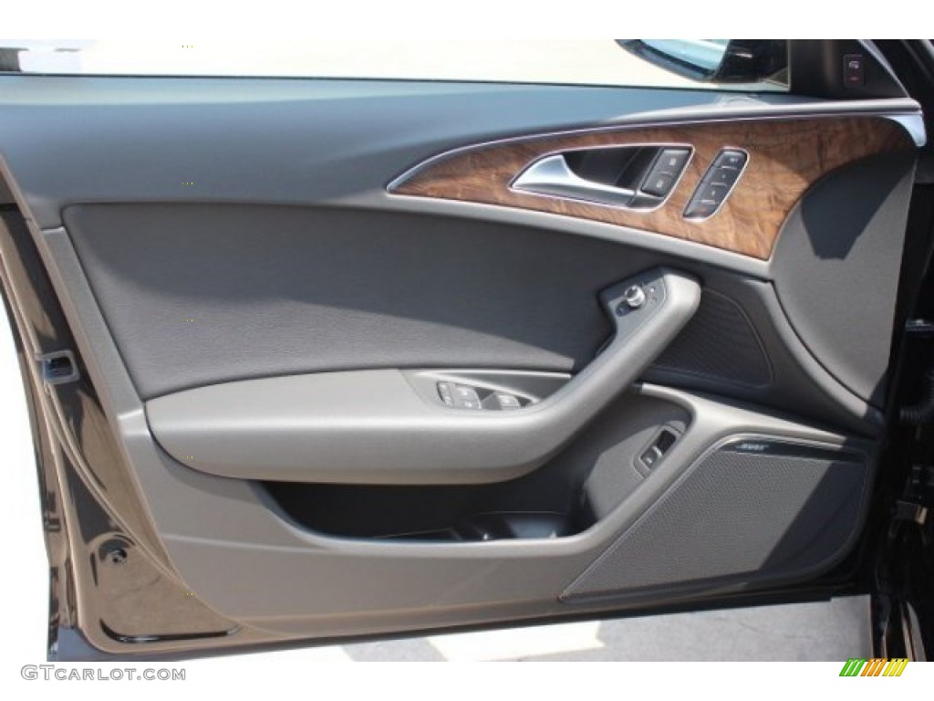 2015 Audi A6 3.0T Prestige quattro Sedan Black Door Panel Photo #95765166