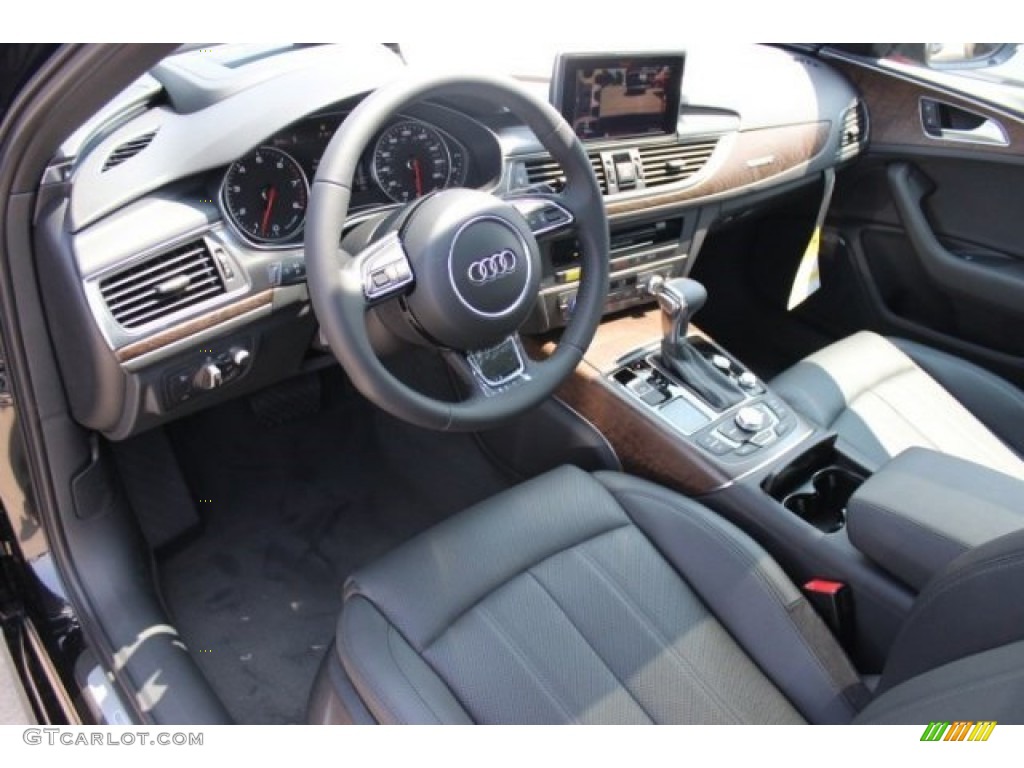 Black Interior 2015 Audi A6 3.0T Prestige quattro Sedan Photo #95765212