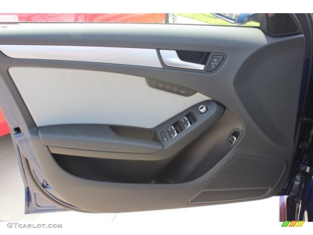 2015 Audi A4 2.0T Premium Plus quattro Titanium Gray/Black Door Panel Photo #95765769