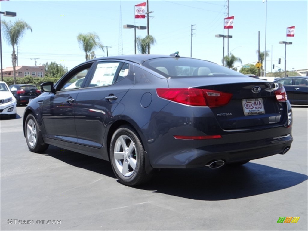 2015 Optima LX - Smokey Blue Metallic / Gray photo #4