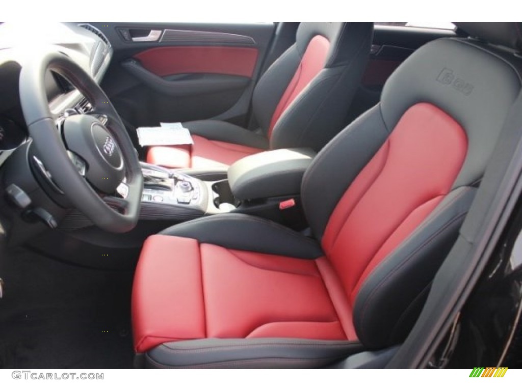 Black/Magma Red Interior 2015 Audi SQ5 Premium Plus 3.0 TFSI quattro Photo #95767701