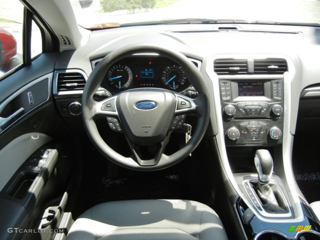 2014 Fusion S - Ruby Red / Earth Gray photo #8