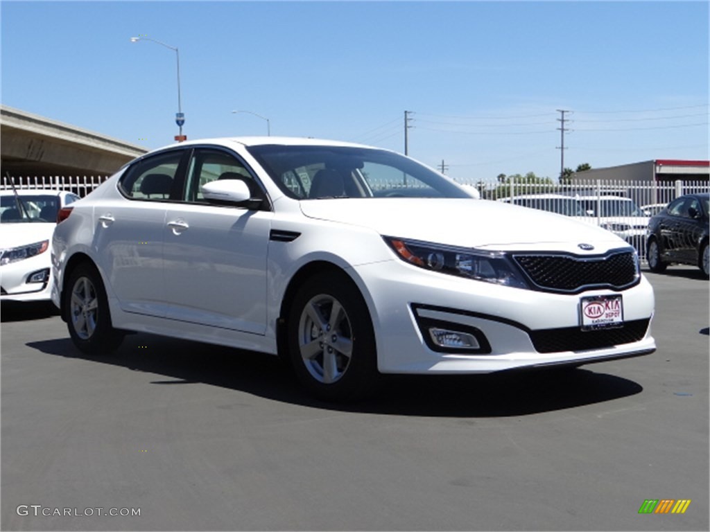 2015 Optima LX - Snow White Pearl / Beige photo #1