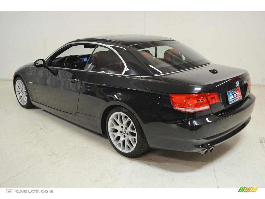 2008 3 Series 328i Convertible - Black Sapphire Metallic / Coral Red/Black photo #6