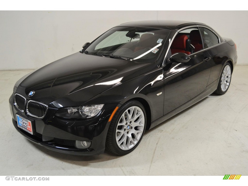 2008 3 Series 328i Convertible - Black Sapphire Metallic / Coral Red/Black photo #9