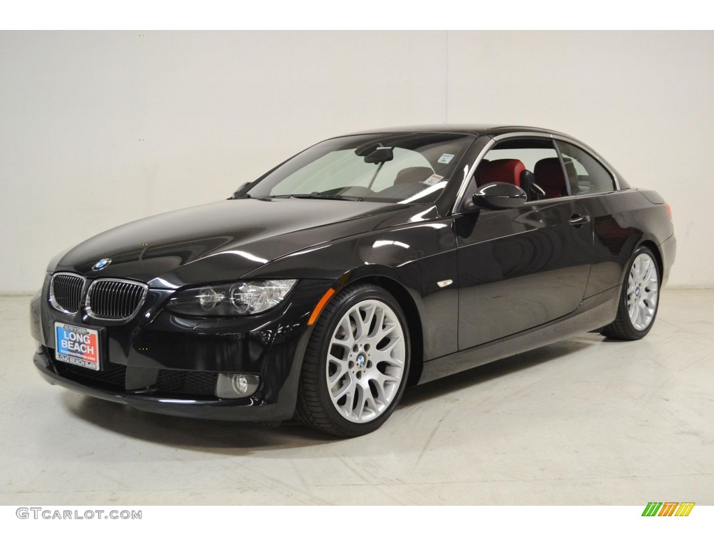 2008 3 Series 328i Convertible - Black Sapphire Metallic / Coral Red/Black photo #10