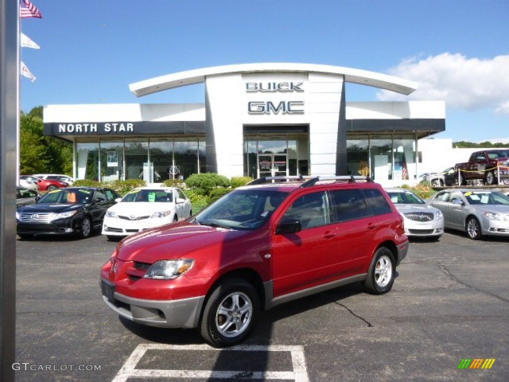 2003 Outlander LS 4WD - Phoenix Red / Charcoal photo #1