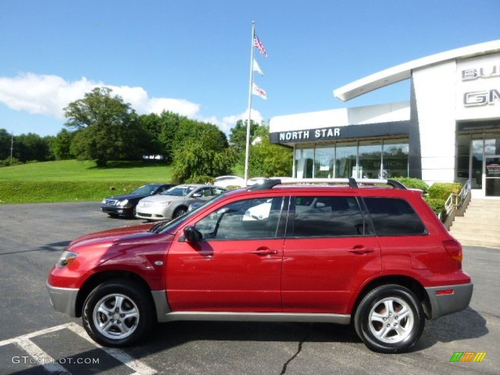 2003 Outlander LS 4WD - Phoenix Red / Charcoal photo #8
