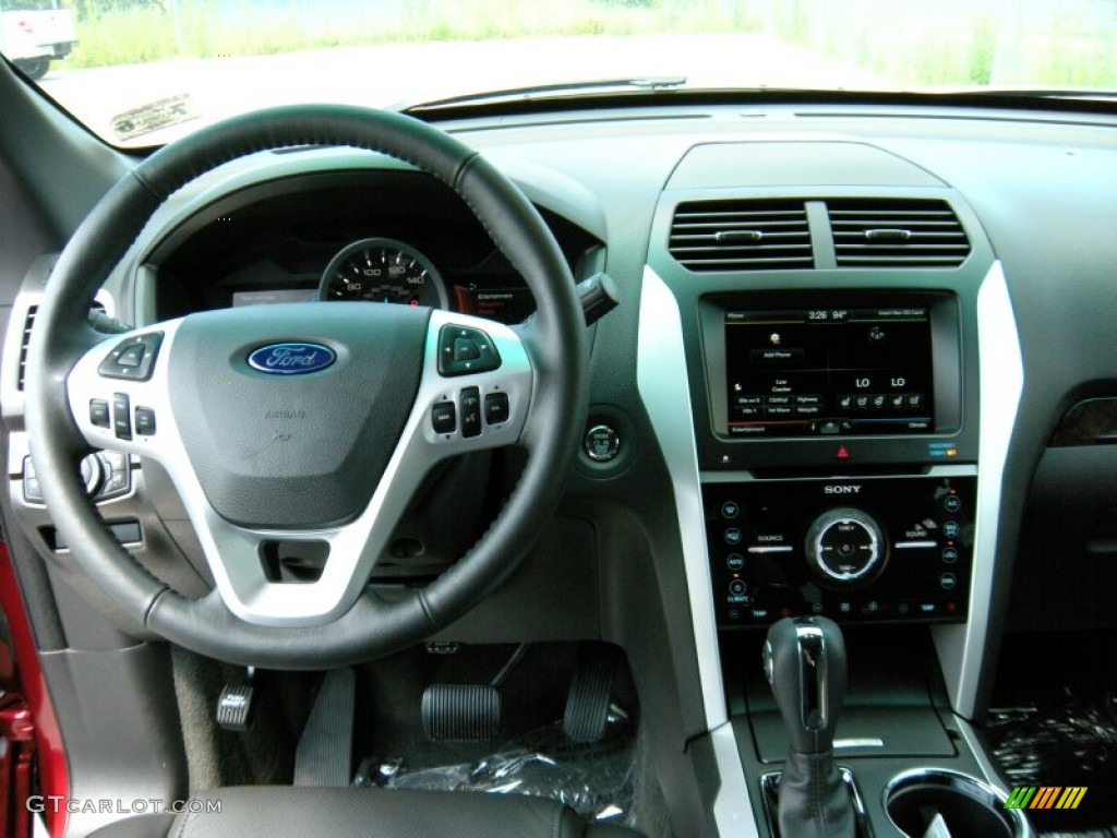 2015 Ford Explorer Limited Charcoal Black Dashboard Photo #95776719